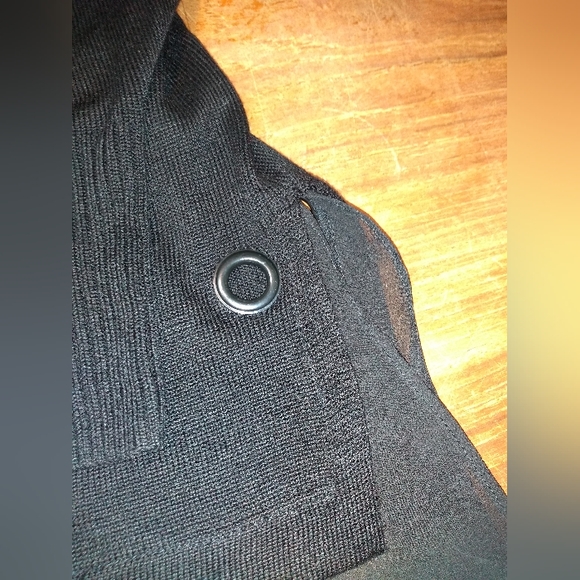 Michel Studio Collection, Black Knit Top, Size 4X, Gauze Trim on Bottom … - Picture 13 of 13